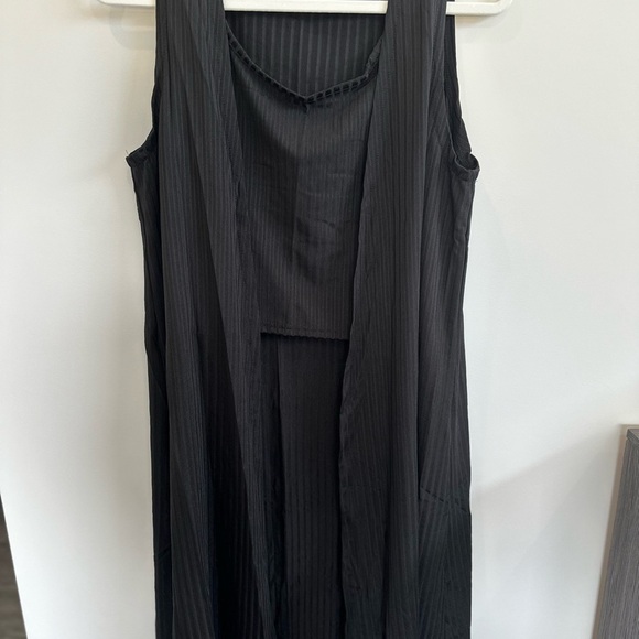 3 Piece set. Cropped tank top, shorts and sleeveless duster. New XL - Picture 3 of 16